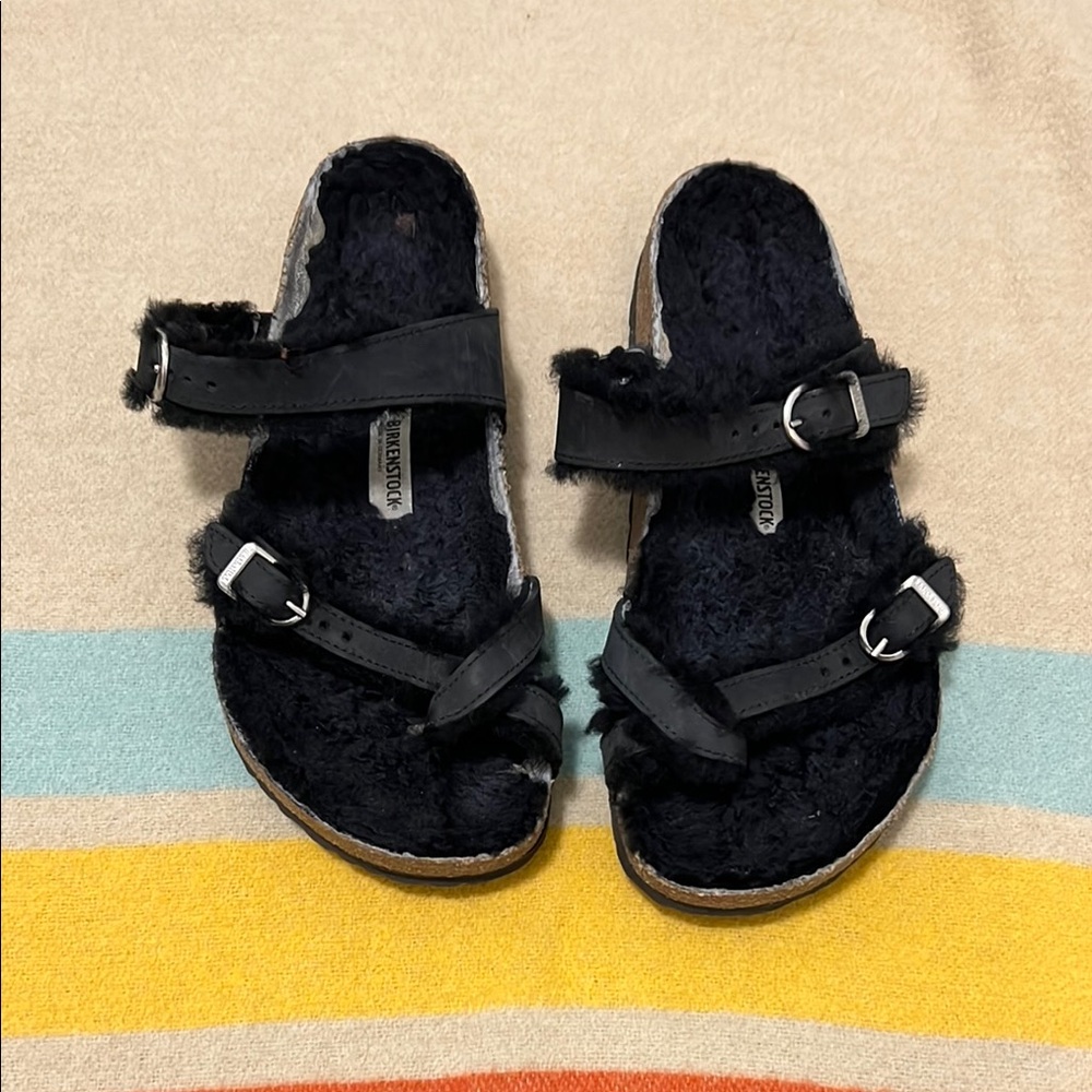 Birkenstock Black Sandals with Crisscross Straps